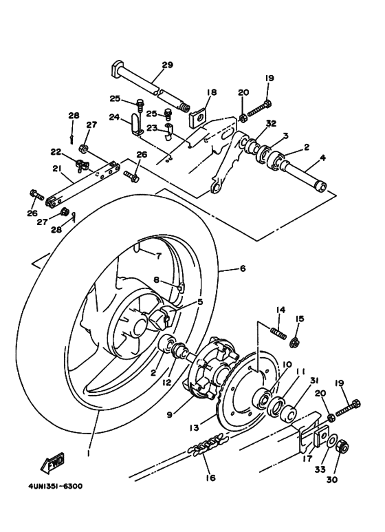 Rear wheel complete assy