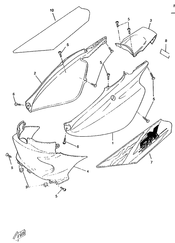 CW50RS Боковые обтекатели