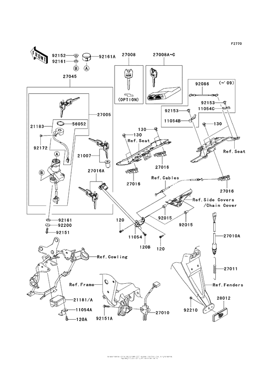 ZR750LAS Замок зажигания