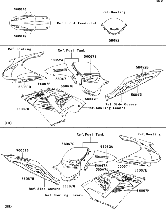 ZX636 Наклейки
