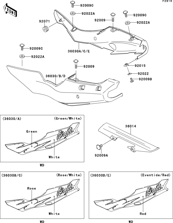 Side covers/chain cover(zx600-f1)