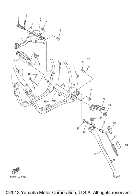 WR250F Подножки