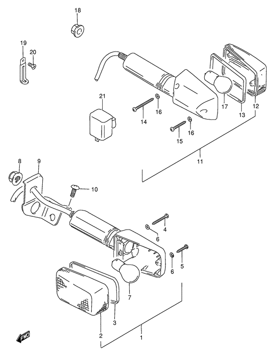 DF200 Поворотники