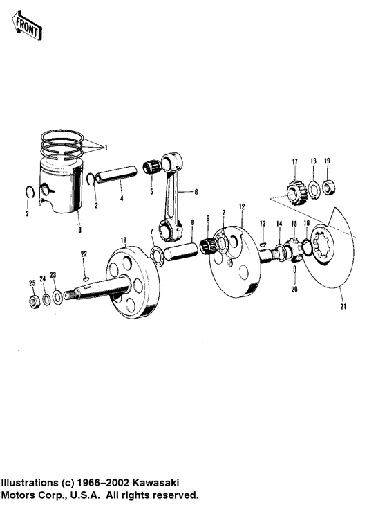 Crankshaft/piston/rotary valve