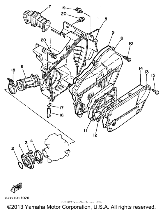 TW200B Воздушный фильтр