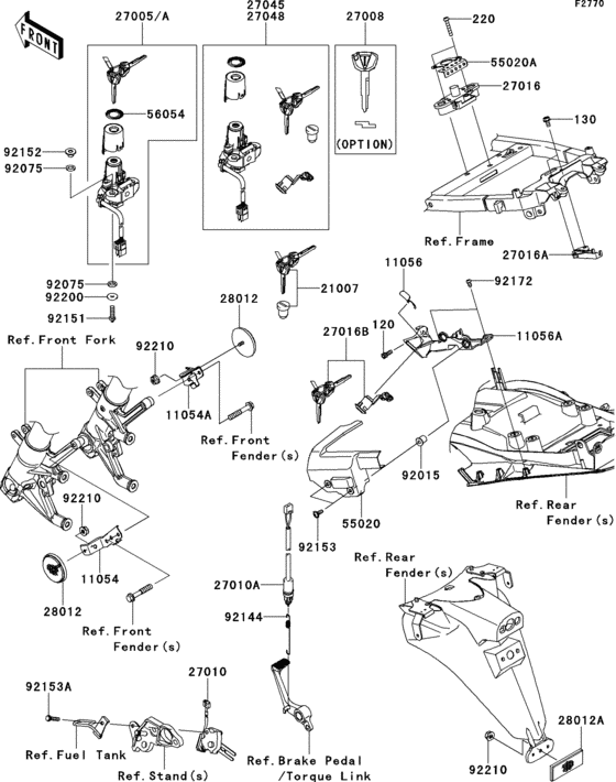 ZX1400 Замок зажикания