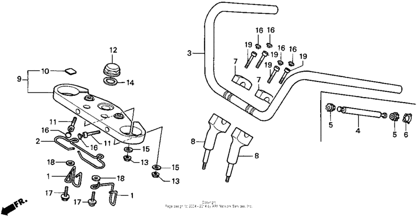 Vt1100c handlebar