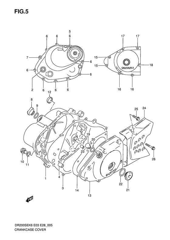 Crankcase cover ass`y  (v