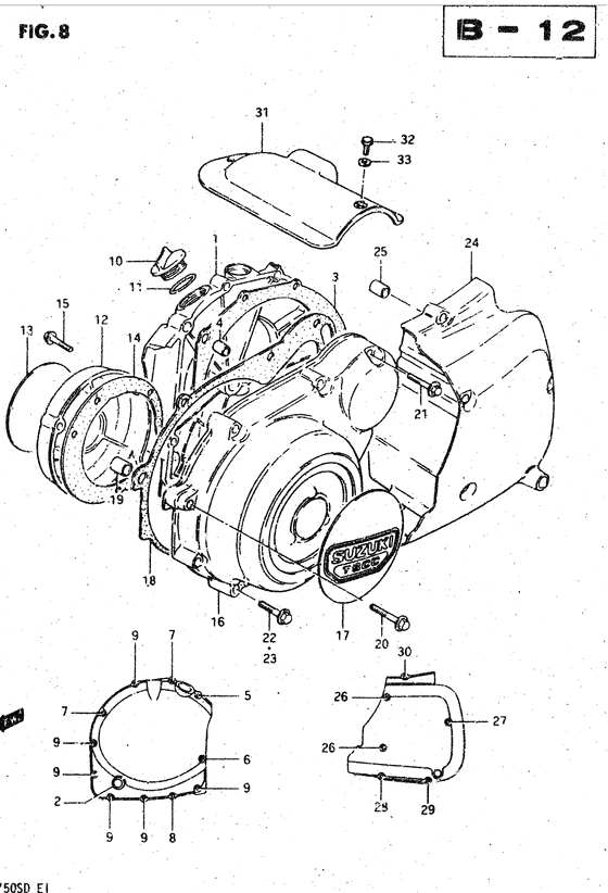Crankcase cover ass`y  (v