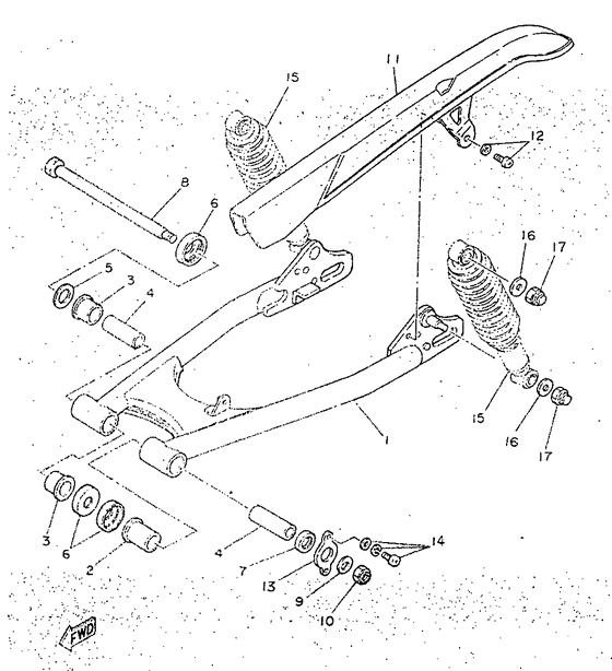 Brazo trasero . suspension