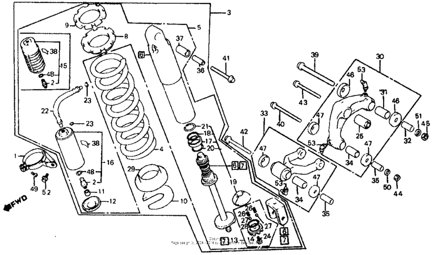 Rear shock absorber 81-82