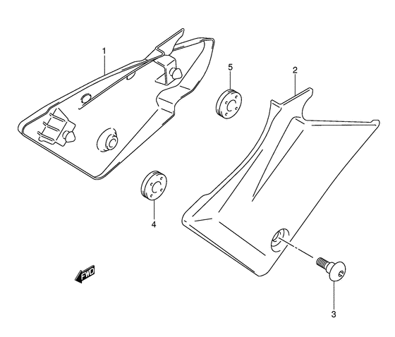 SV1000 Обтекатель задний