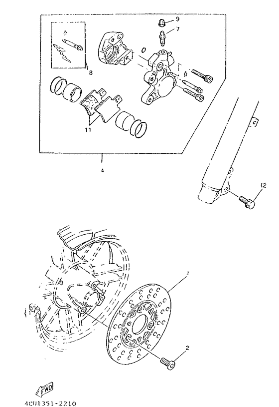 CW50 Front brake. caliper