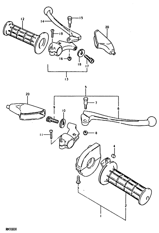 Handle grip - lever