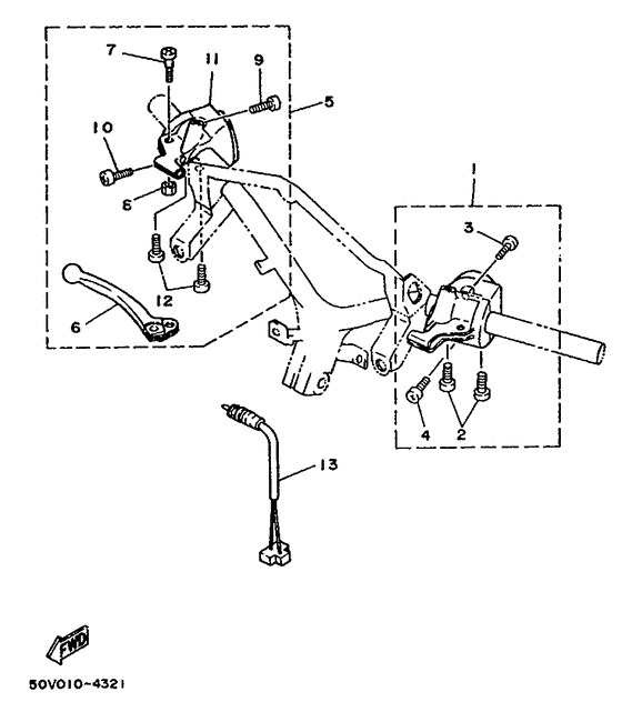 Handle switch. lever