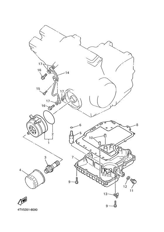 YZF600R Масляный картер