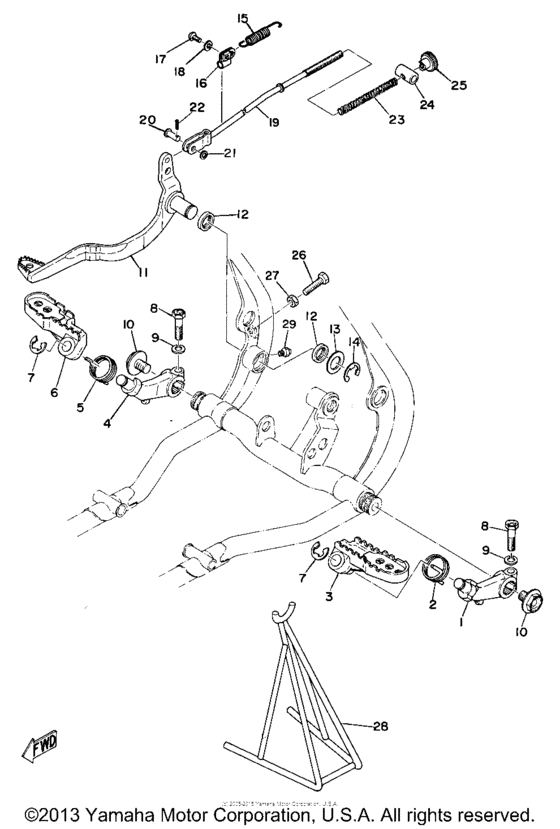 Footrest - brake pedal