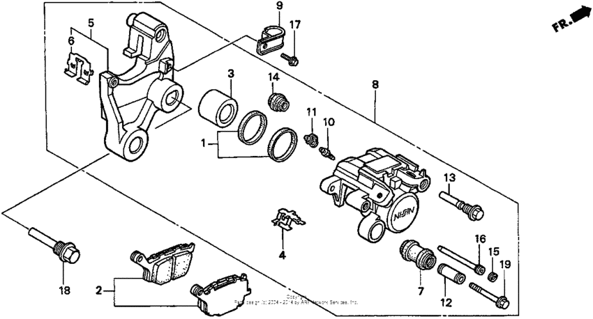 VT1100C2 Задний суппорт
