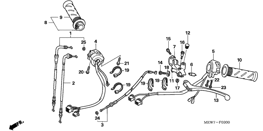 Handle lever/switch/cable