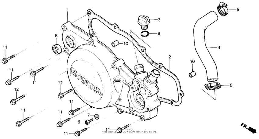 Right crankcase cover 85-86