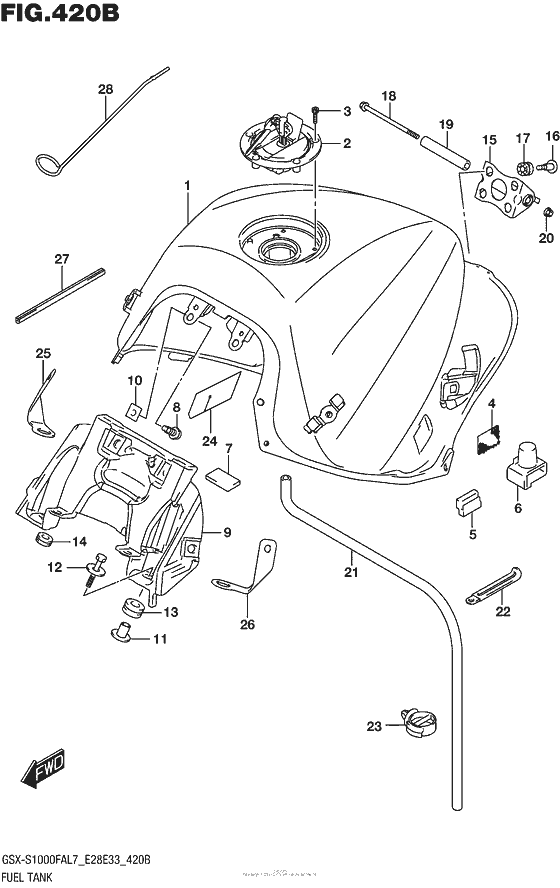Fuel Tank (Gsx-S1000Fal7 E33)