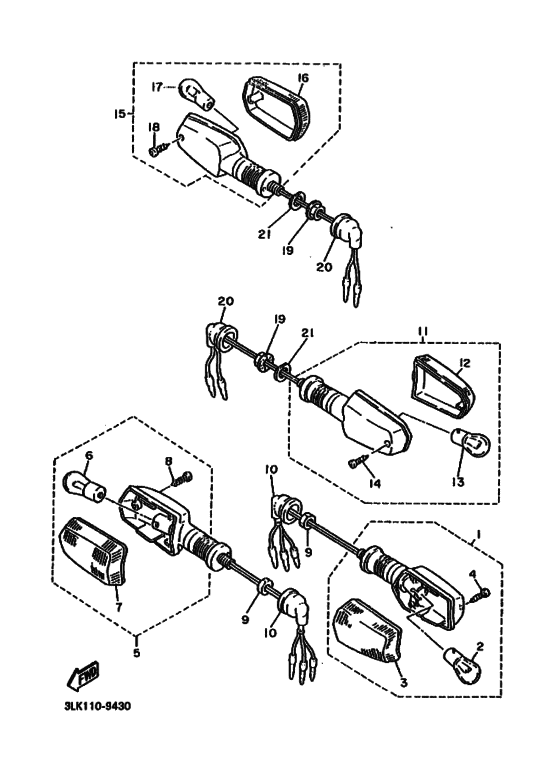 FZR1000 FZR1000A Проблесковый световой сигнал