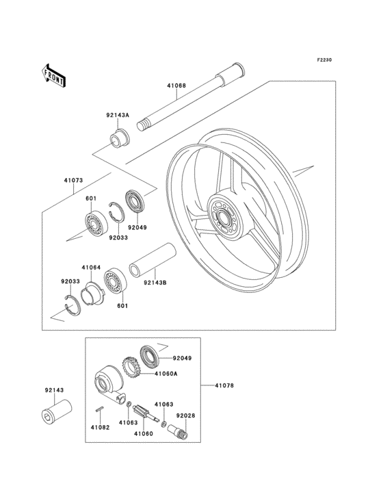 ZX500 Переднее колесо