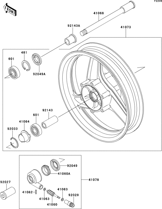  Переднее колесо