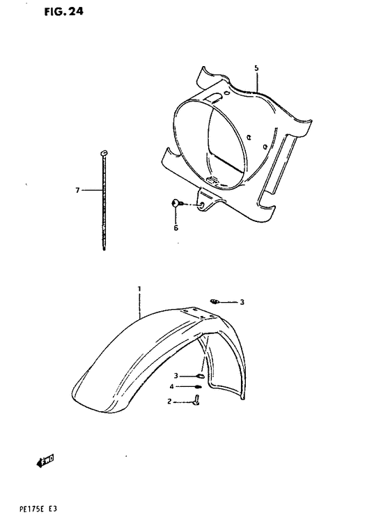 Front fender -headlamp housing