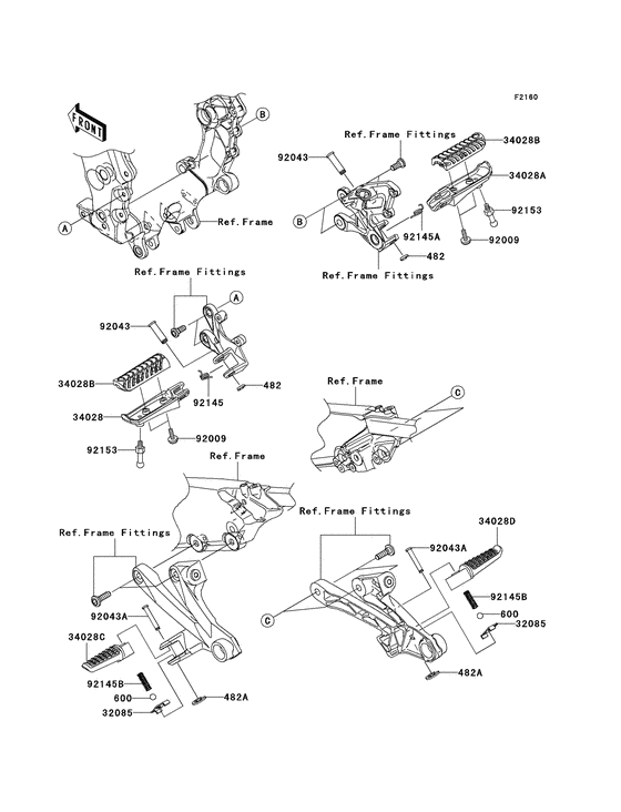 ZX1400 Подножки
