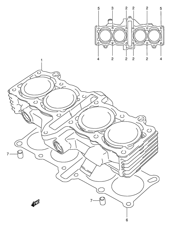 GSF250 Цилиндр