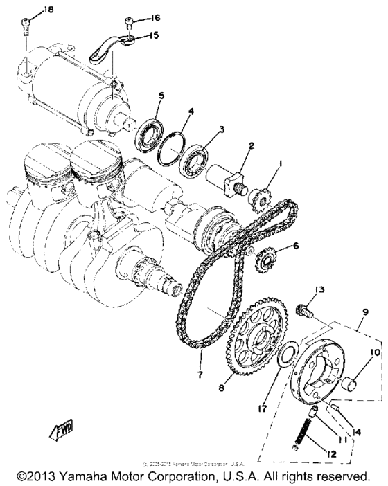 Starting motor unit