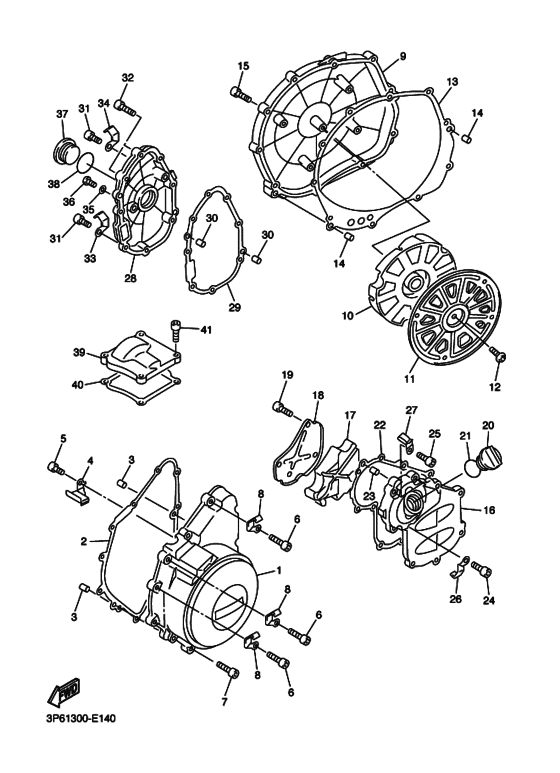Crankcase cover ass`y  (v