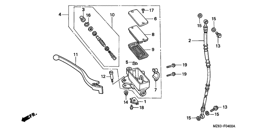 Fr. brake master cylinder