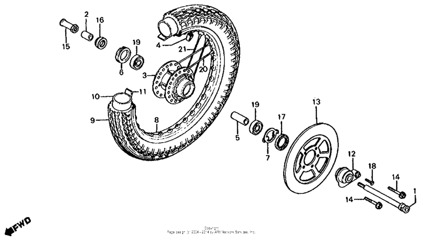 Cb650 front wheel 80-82
