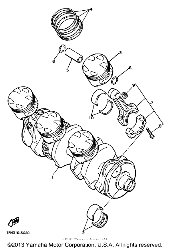 FZ700TC Коленчатый вал и Поршень