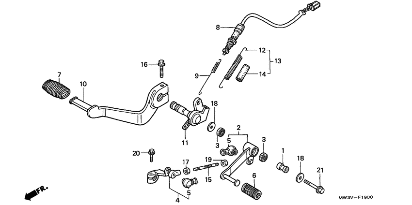 Brake pedal assy