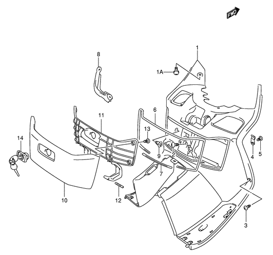 AN400 Багажник передний
