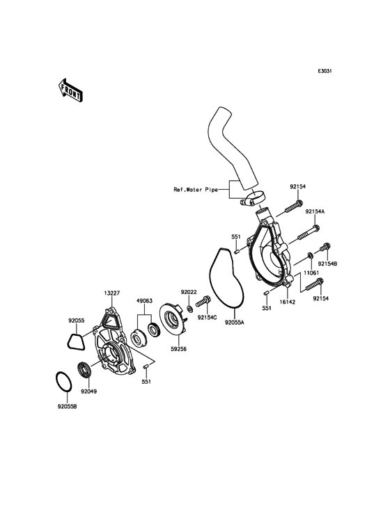 EX650 Водяной насос