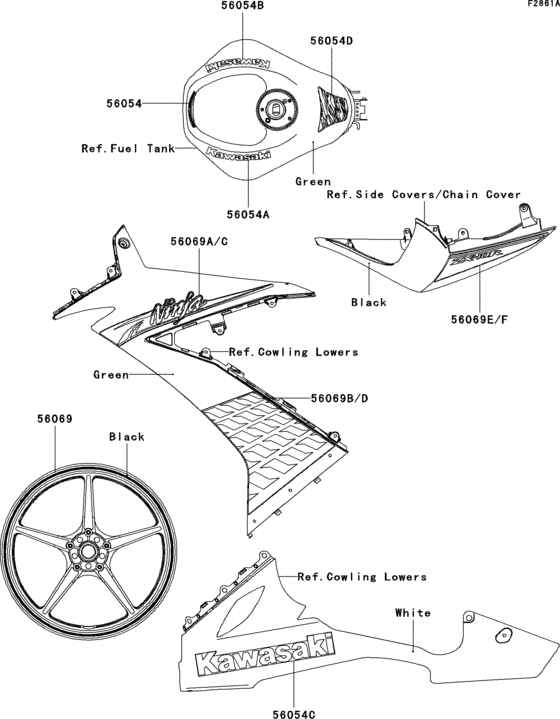 ZX1000 Decals(green)(fafa)