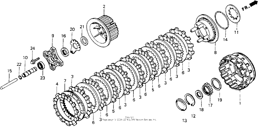 GL1500I Сцепление
