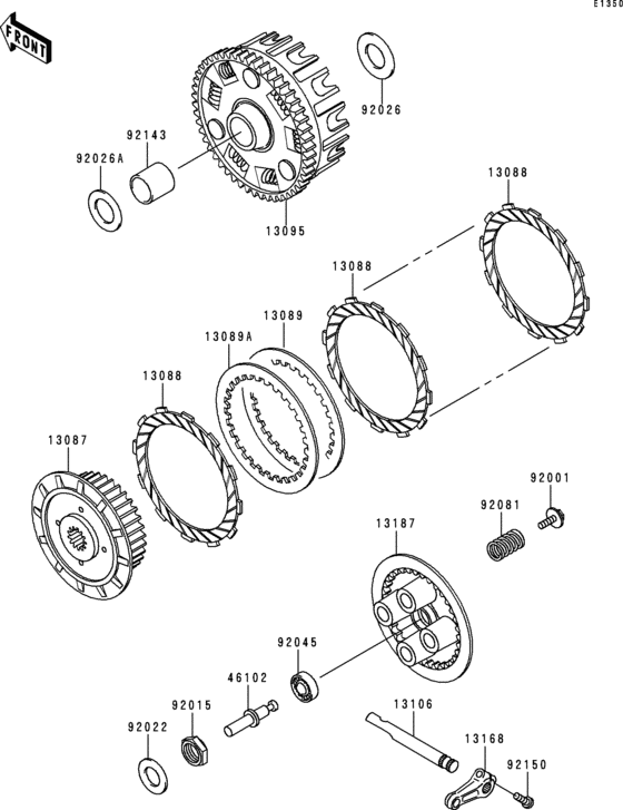 BJ250 Сцепление