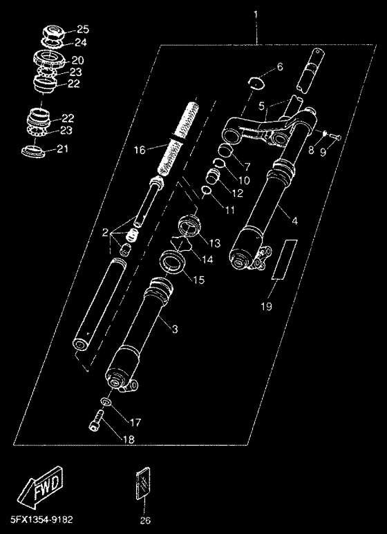 CW50RS Вилка передней оси