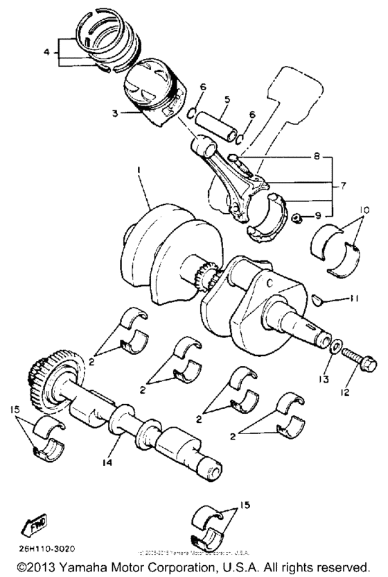 XVZ13DEC Crankshaft-piston