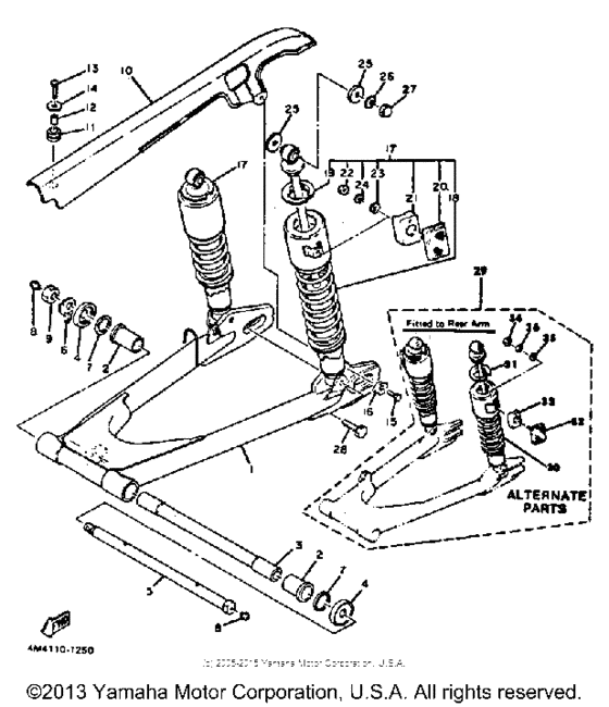 Rear arm-suspension