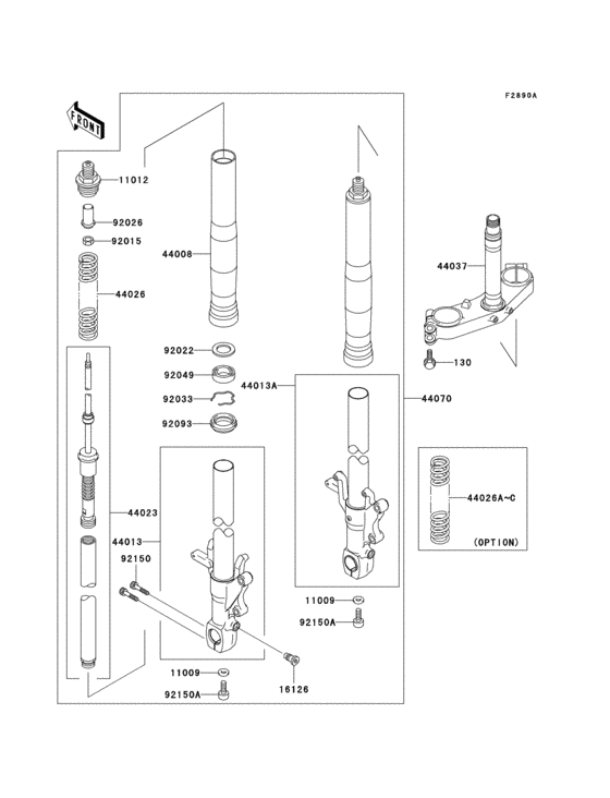Optional parts(zx-7rr front fork)