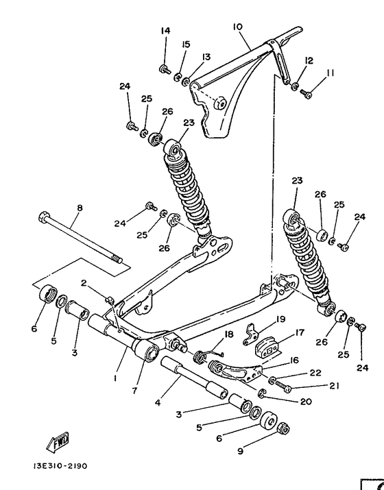 Brass arriere suspension