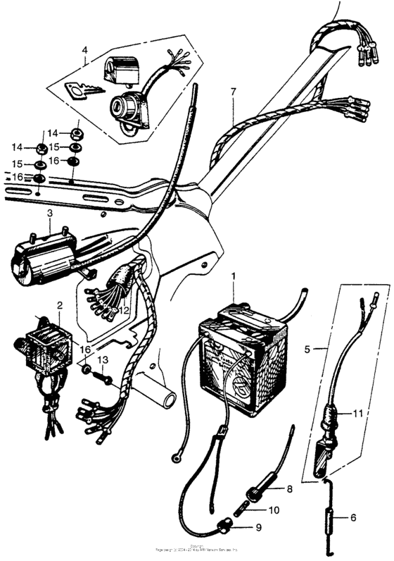 Wire harness + battery