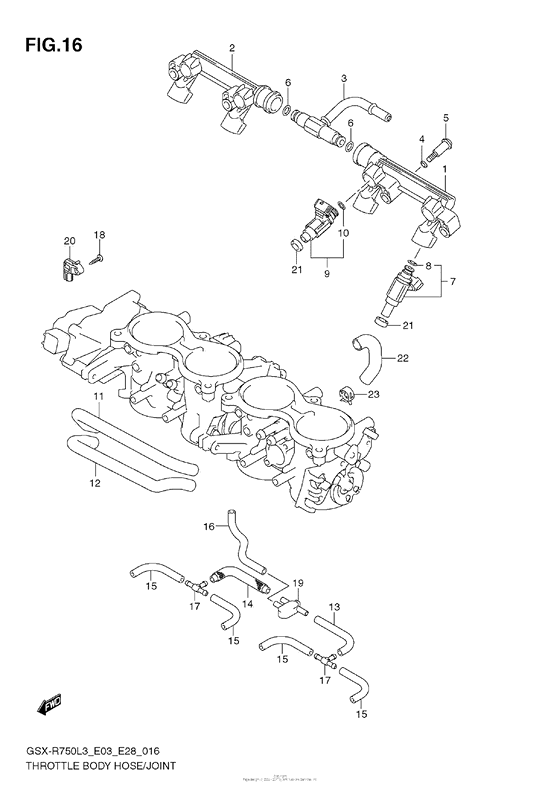 Throttle Body Hose/joint (E28)