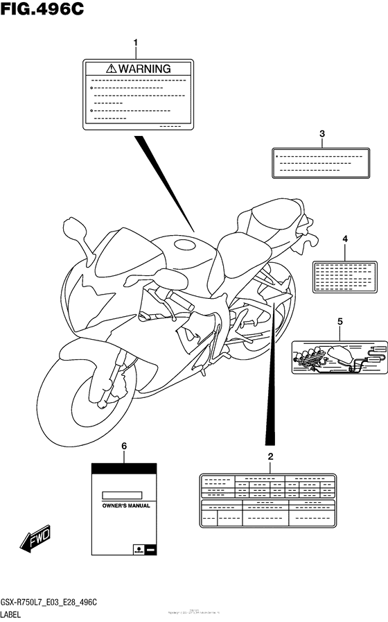 Label (Gsx-R750L7 E33)